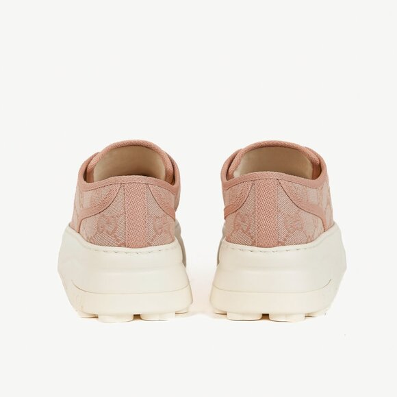 Gucci Pink New Canvas GG Monogram Platform Sneakers - Picture 3 of 11